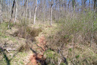 L'embranchement du sentier remontant au Pas de Caillaret