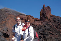 Marie Francoise et Fred sur les pentes de l'Etna