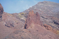 Accumulations de lave de la derniere eruption de l'Etna