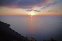 Coucher de soleil depuis les pentes du Stromboli